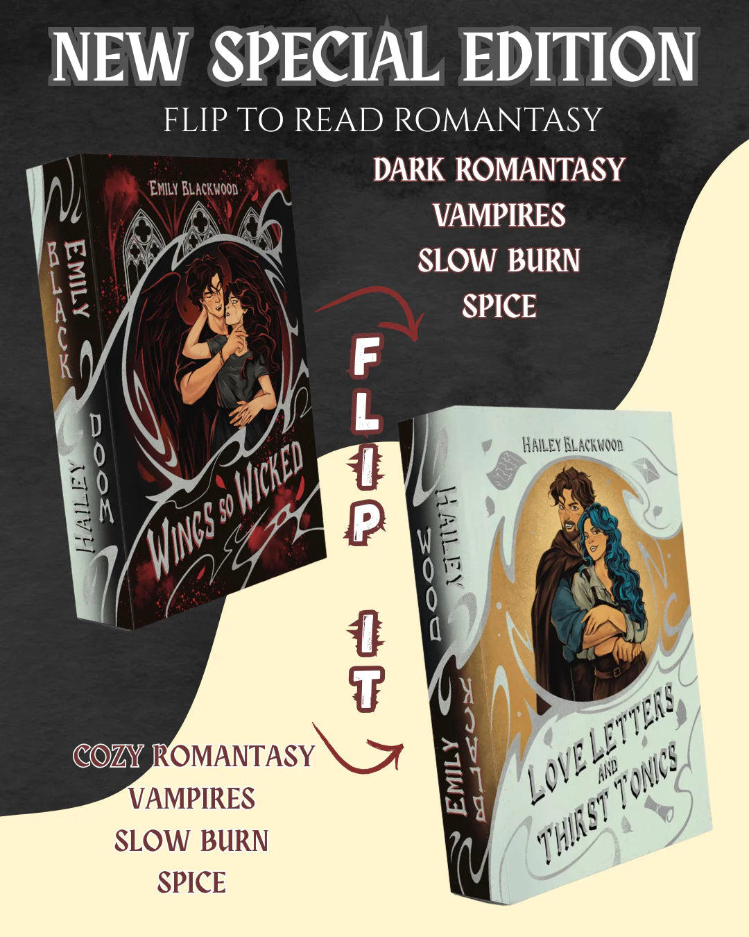 * (PREORDER) FLIP EDITION Vampire Romantasy (Love Letters & Thirst Tonics / Wings So Wicked)